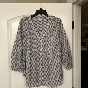 J.Jill Beautiful Button Down Blouse Size L